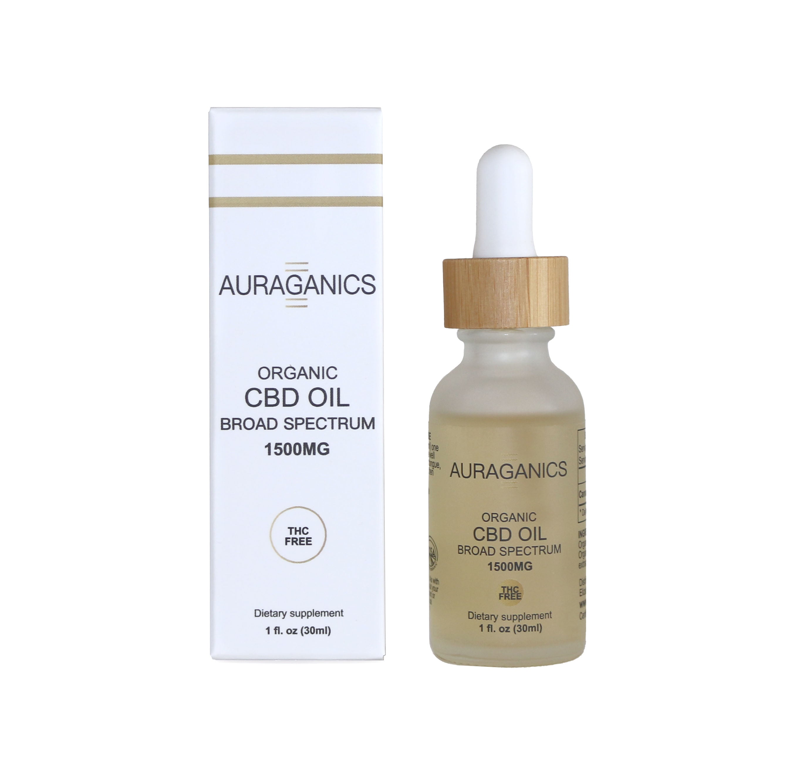 Auraganics Organic Broad Spectrum 1500mg CBD Oil