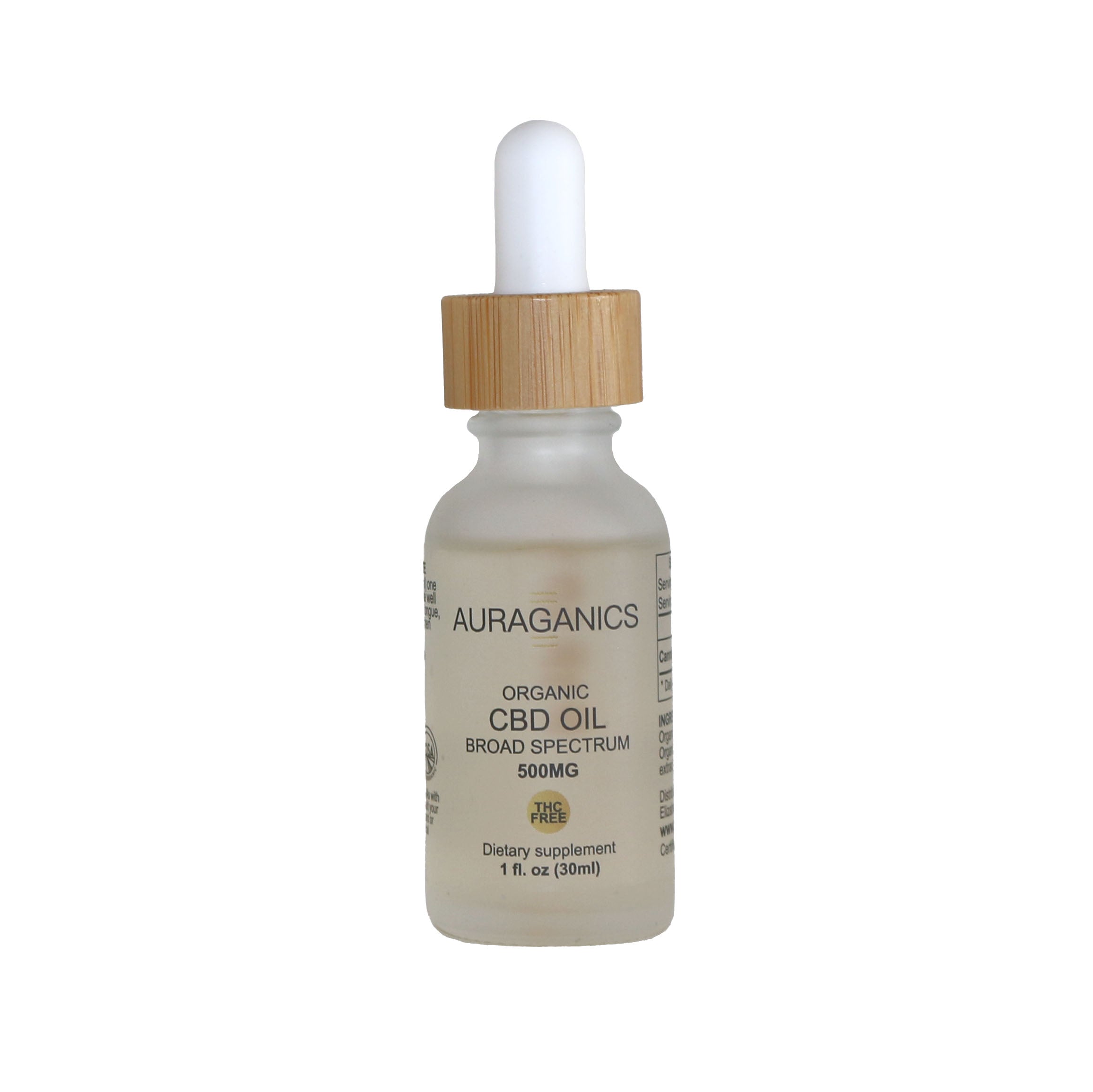 Auraganics Organic Broad Spectrum 500mg CBD Oil