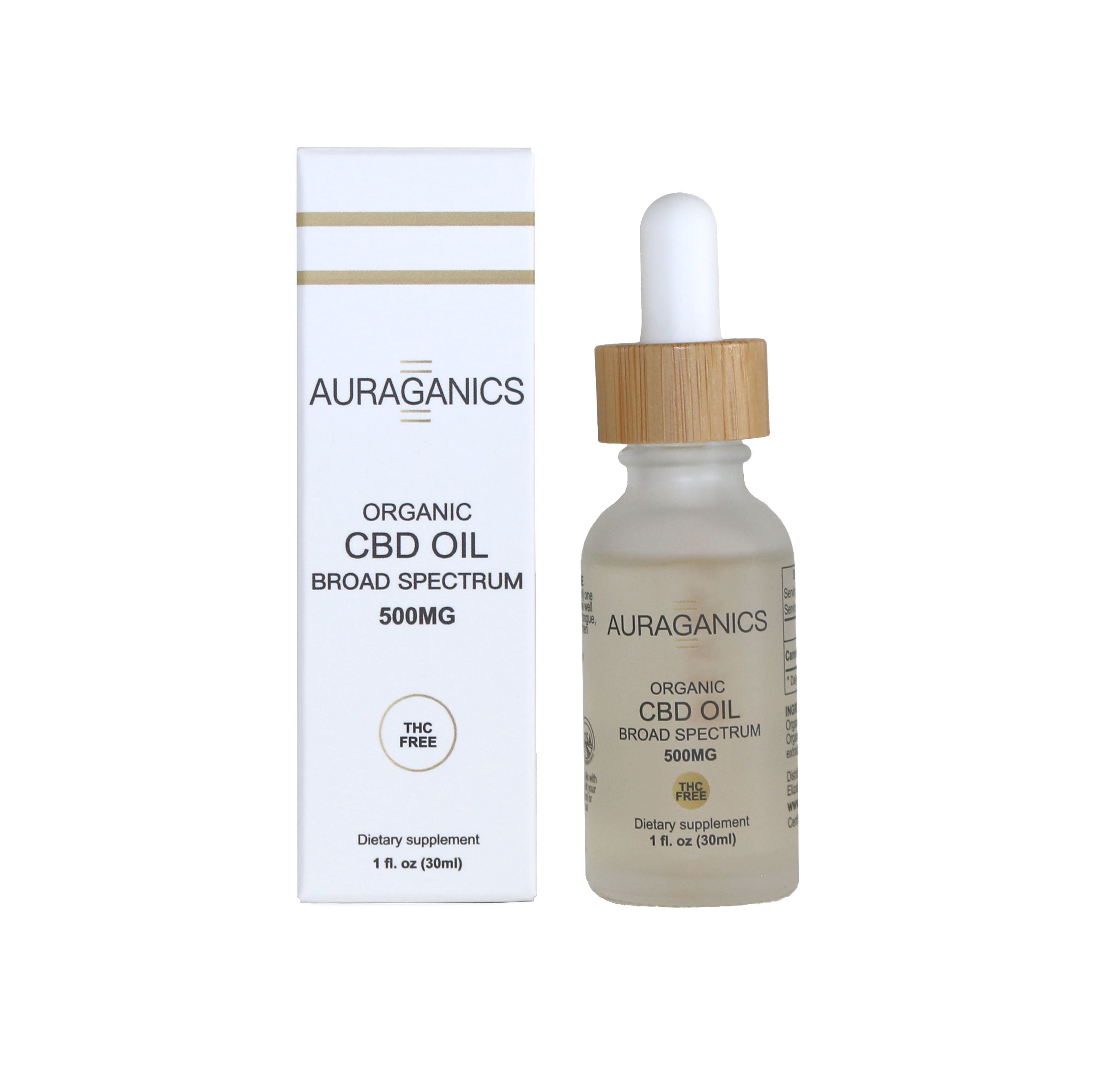Auraganics Organic Broad Spectrum 500mg CBD Oil