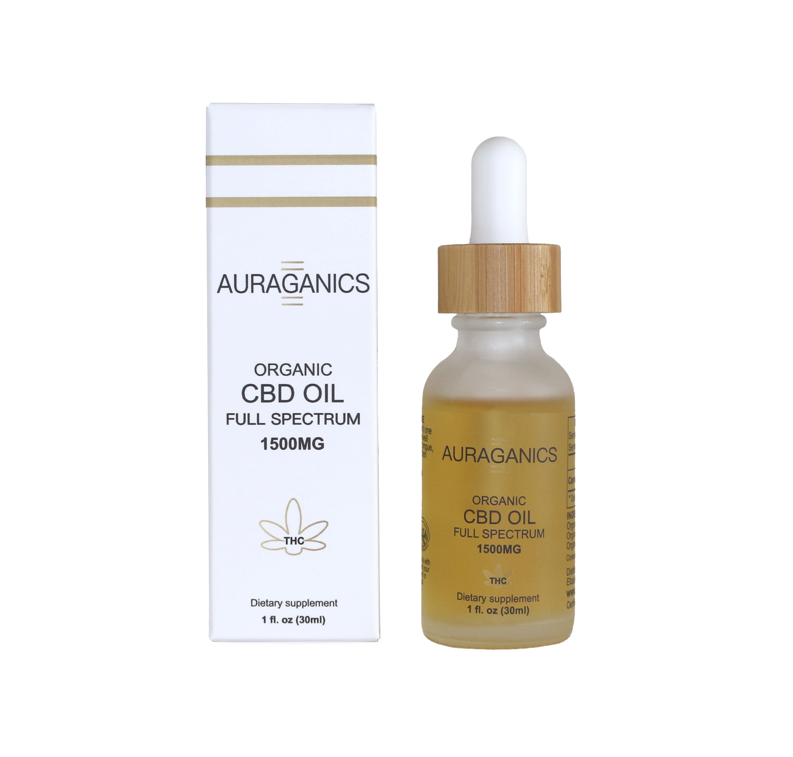 Auraganics Organic Full Spectrum 1500mg CBD Oil