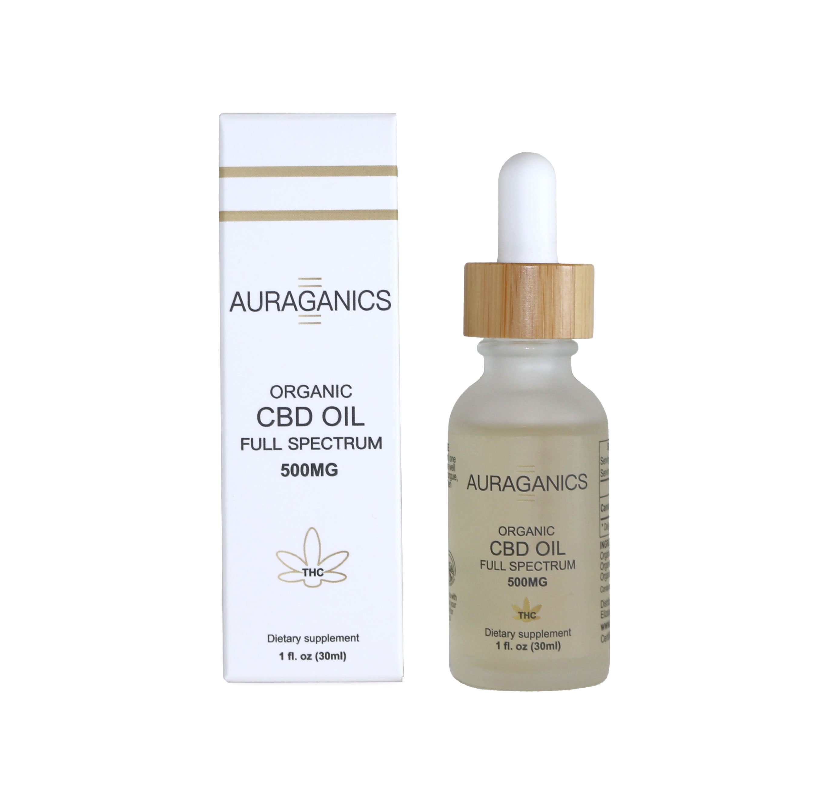 Auraganics Organic Full Spectrum 500mg CBD Oil